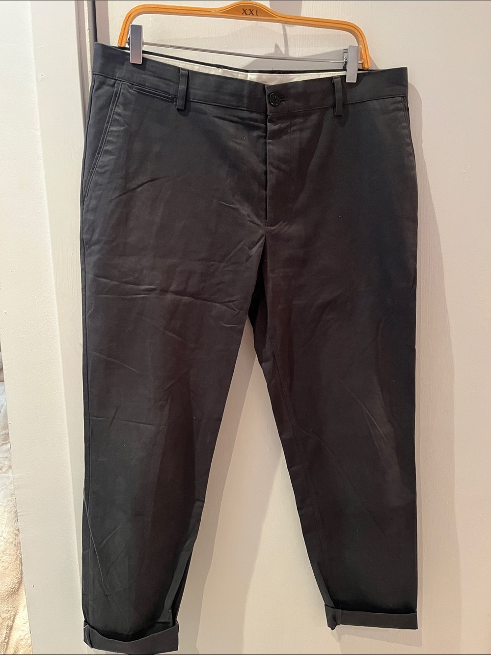 Zara Men's Black Straight Chino Pants